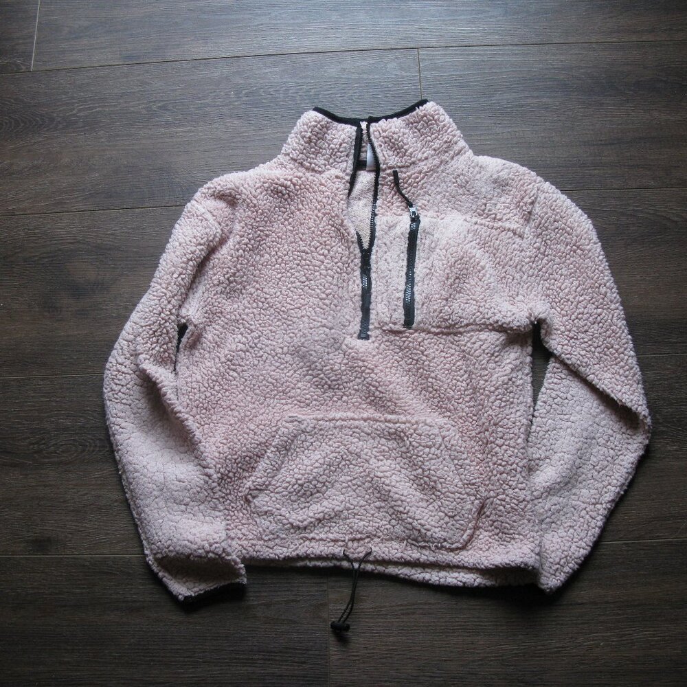No Boundaries Fleece 1/2 Zipper Pink Jacket